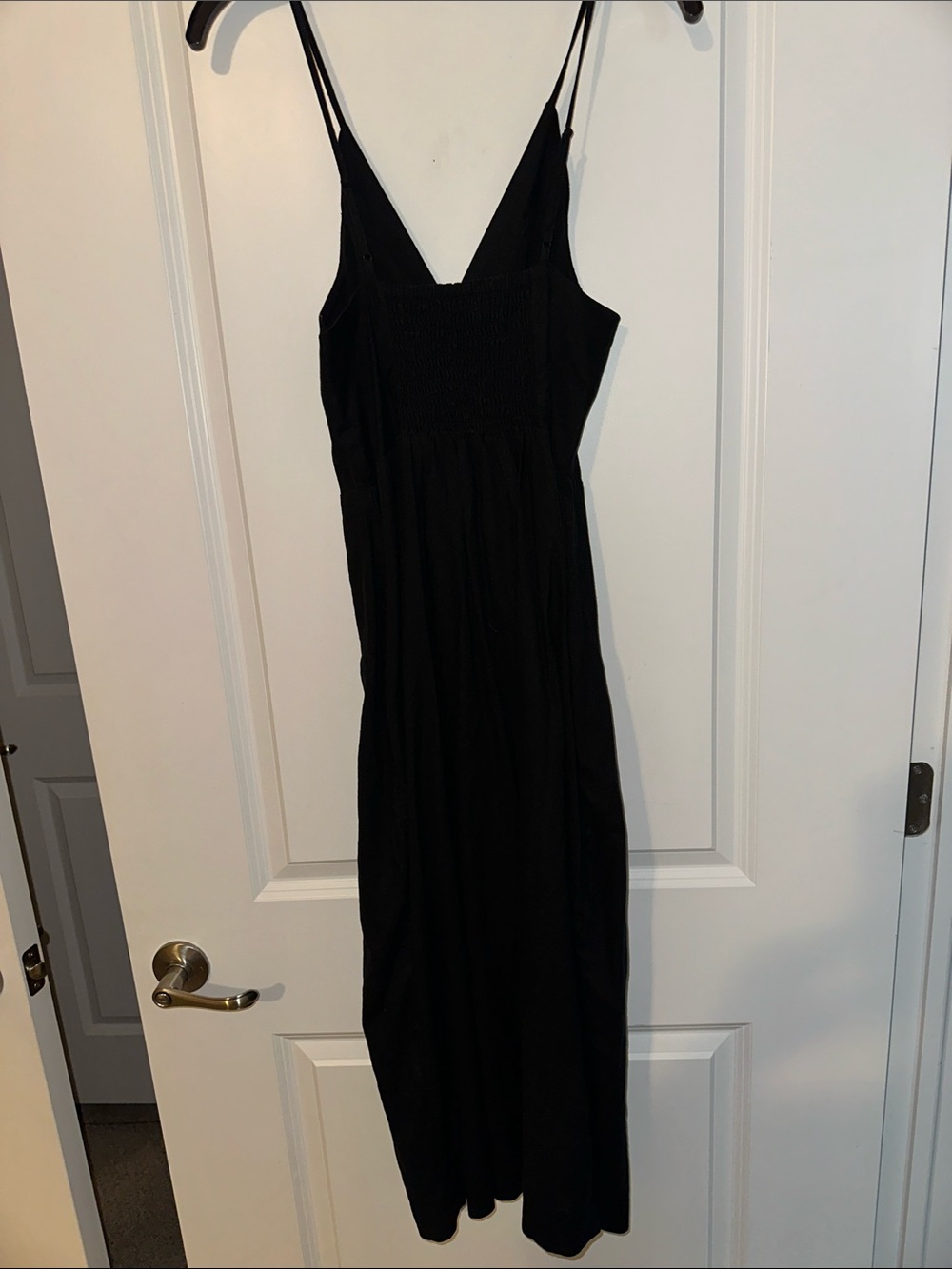 Urban Outfitters Summer Black Strap Maxi Dress With Button Up Front Size Large - Picture 3 of 5